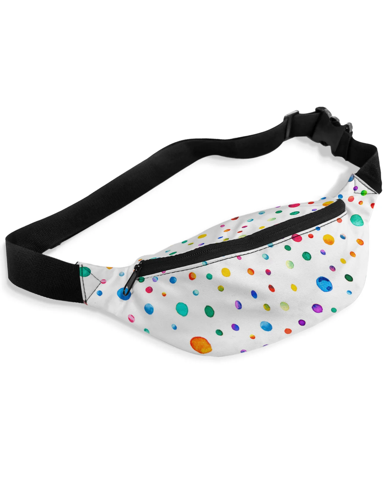 Wave Dot Watercolor Colorful Texture Waist Bags for Women Man Travel Shoulder Crossbody Chest Bags Waterproof Fanny Pack