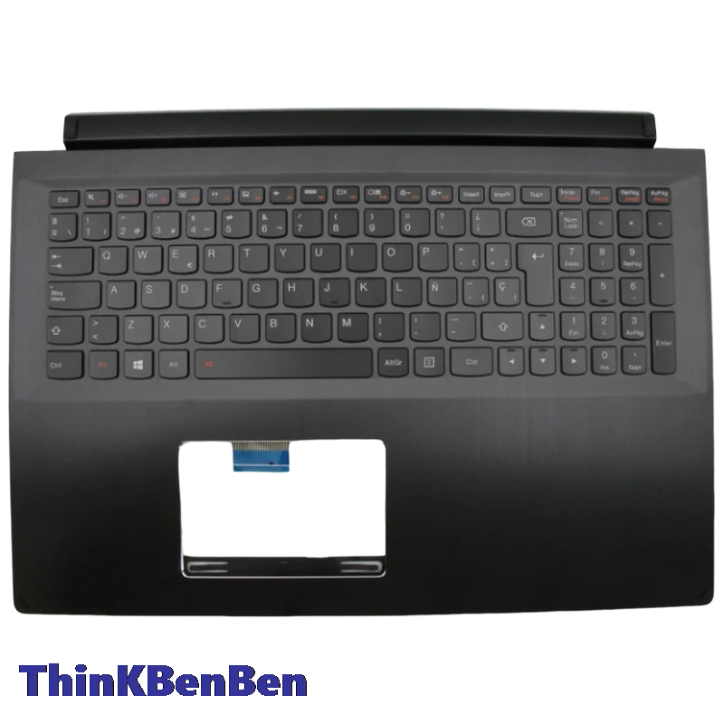 

ES Spanish Black Keyboard Upper Case Palmrest Shell Cover For Lenovo Flex 2 Pro 15 Edge 15 5CB0G91218