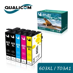 Qualicom 603XL T03A1 1SET 5PCS Compatible Cartouche D'encre pour Epson Expression Accueil XP-2100 XP-2105 XP-3100 XP-3105 WF-2810