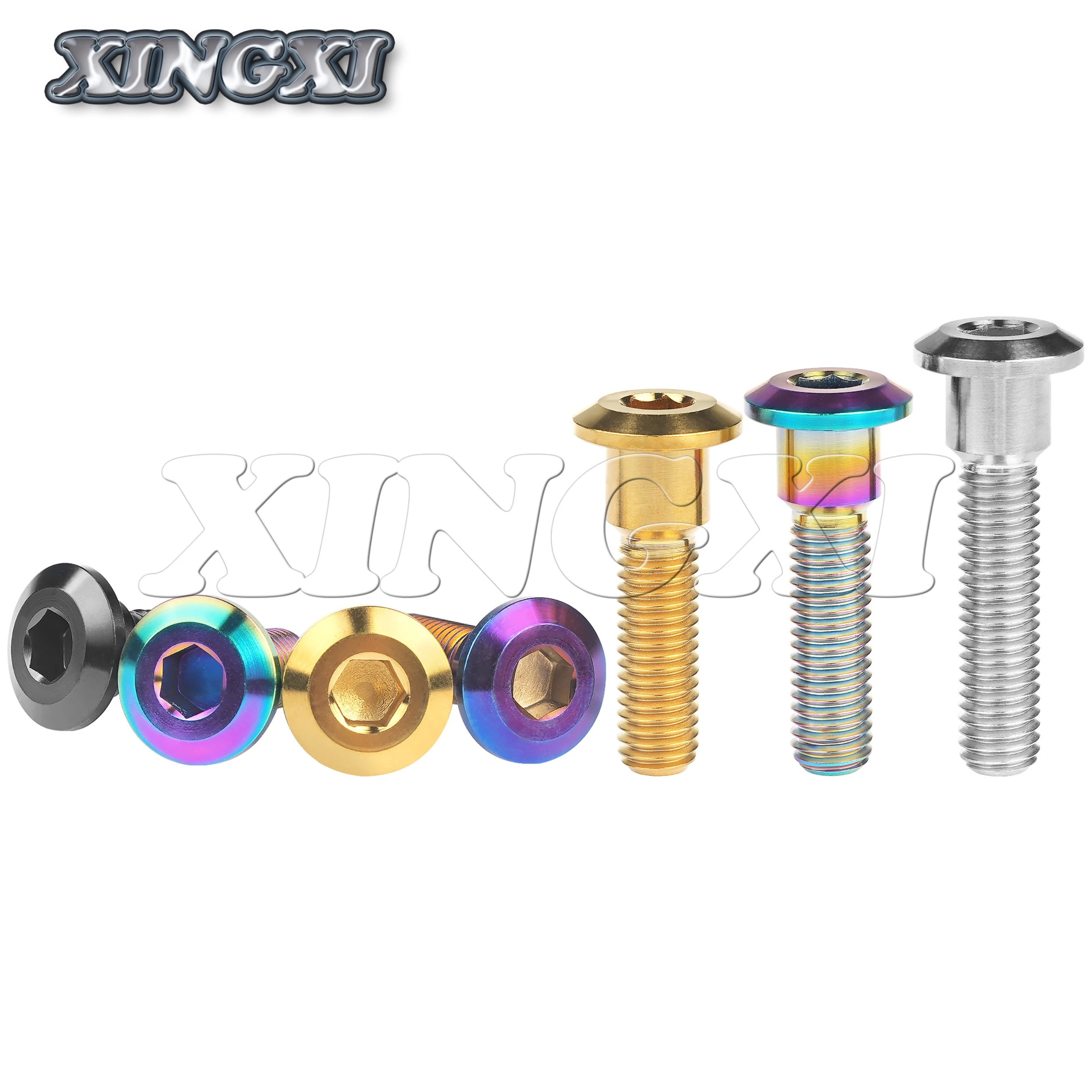 Xingxi Titanium Bolts M8X20 22 25 30 33 35 40mm Motorcycle Fixed Screws  Brake Disc Bolts For Motorcycle Car Fastener