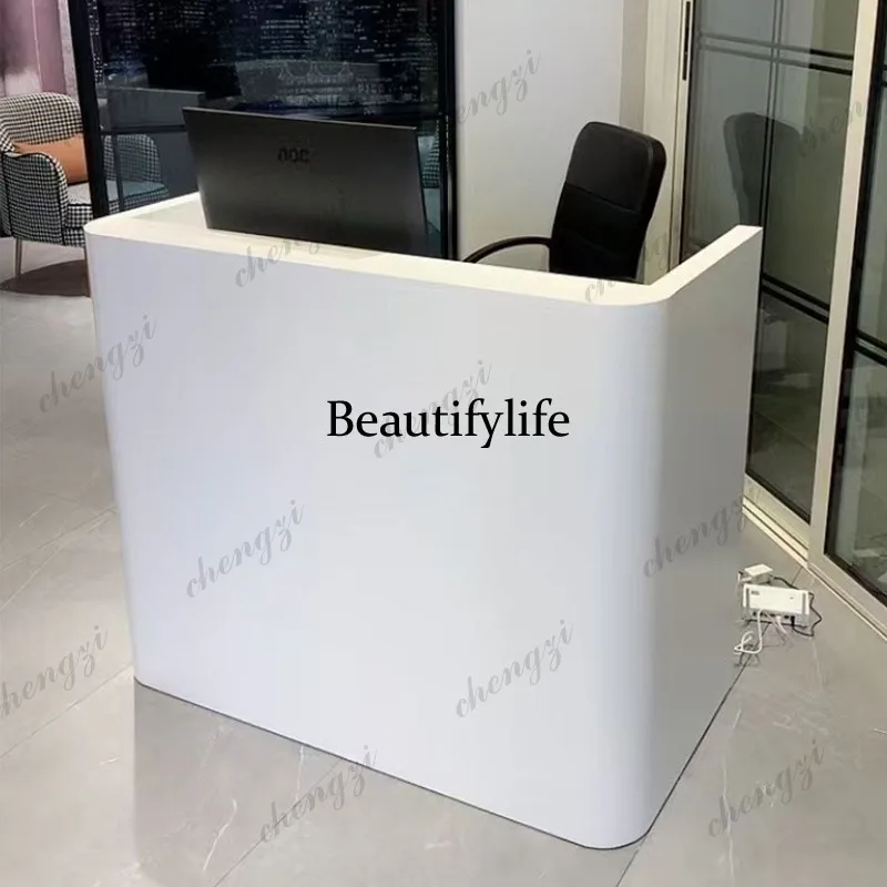A73Minimalist Modern Reception Desks Welcome Display Executive Design Reception Desks Wood Hotel Escritorio Commercial Furniture