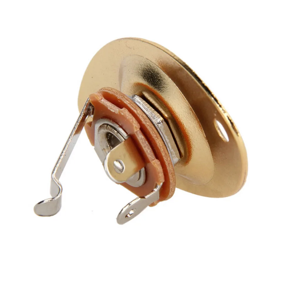 

3Sets Oval Electric Guitar Jacks Zinc Alloy Pickup Jack Socket Replacement Parts Professional Bass Guitar Fittings