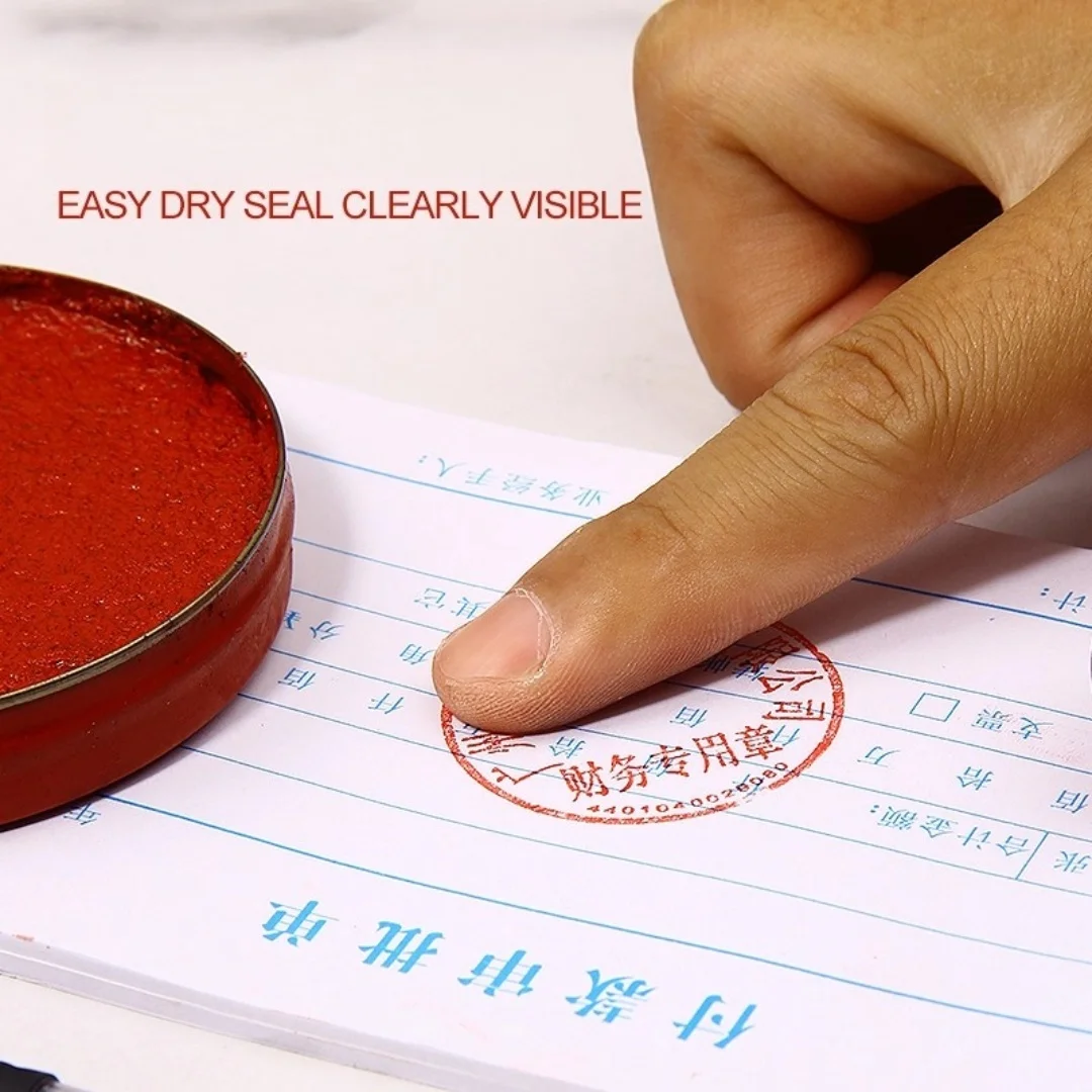 منصات الحبر الأحمر لختم ختم الحبر لصق بصمة Stamps الوسادة المحمولة الحبر الطين مختمة ل بصمة اللوحة بطاقة ختم الحرفية