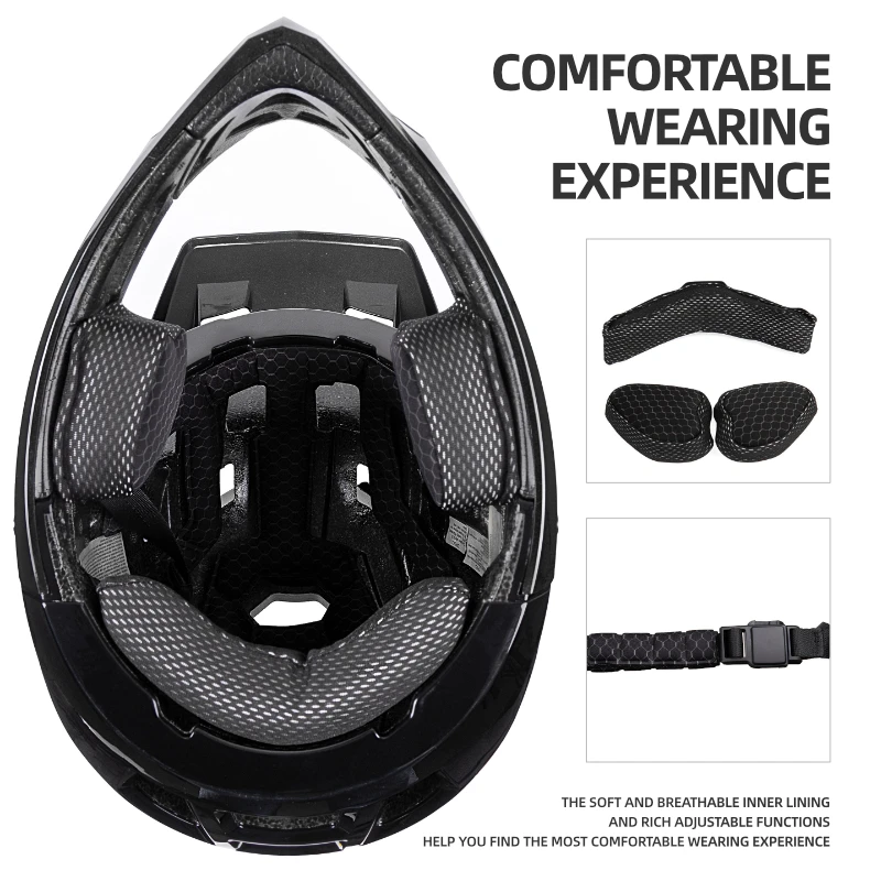 دراجة BATFOX الجبلية خوذة الوجه الكامل للبالغين ، عبر البلاد ، المنحدرات ، غطاء متكامل ، MTB ، ملحقات الدراجة ، جديدة