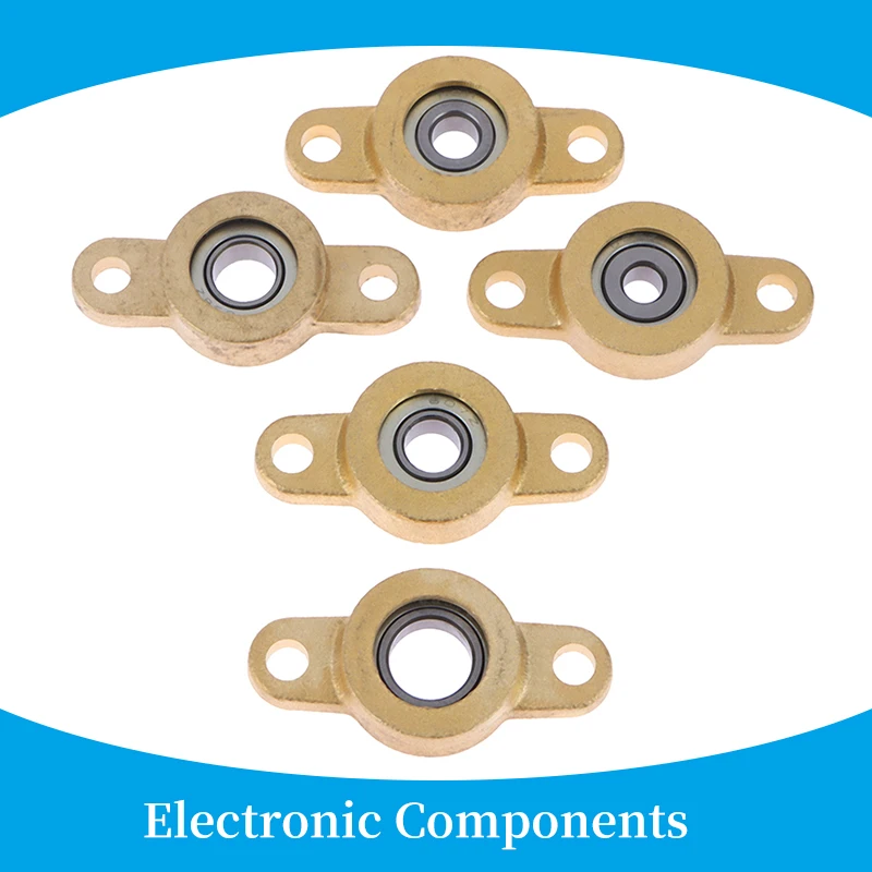 Liga de zinco Flange rolamento com bloco de descanso, alta qualidade, 5mm, 6mm, 7mm, 8mm, 10mm calibre, KFL05, KFL06, KFL07, KFL08, KFL10, 1pc