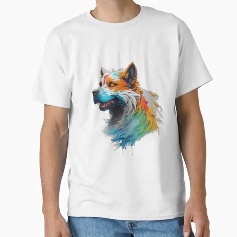 

Splash Art Dog Classic T Shirt Made in US AUS Size S 2XL