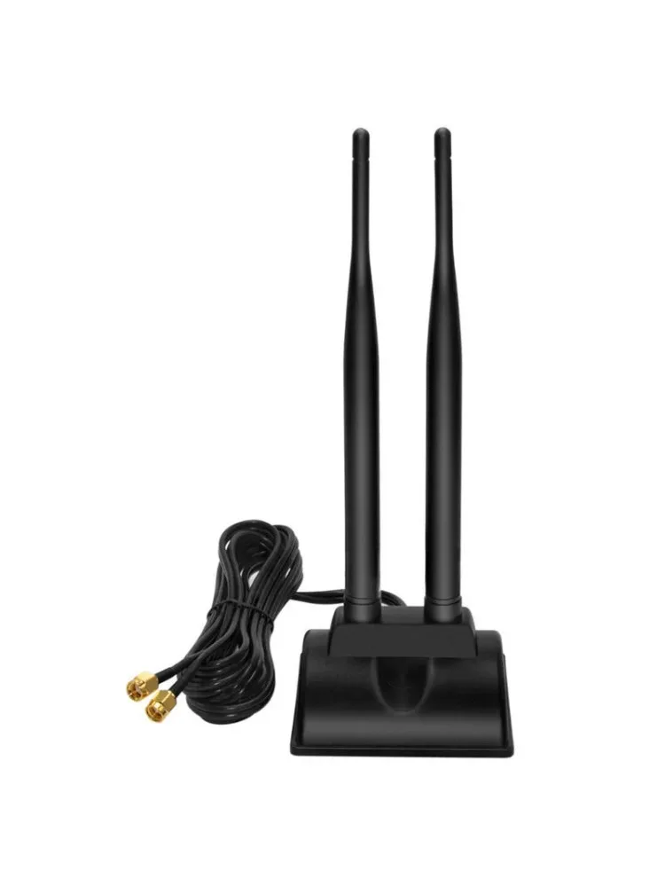 Antena 2.4G 5.8G WIFI Dwuzakresowa antena magnetyczna RP SMA męska z kablem 2M do karty sieciowej routera bezprzewodowego — zdjęcie produktu 7