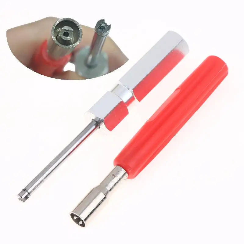 1/3 قطعة سيارة دراجة موتو الإطارات إصلاح الأجزاء الأساسية قضيب صمام الإطارات الأساسية أداة إزالة مجموعة مفك مع رأس شفط المغناطيسي