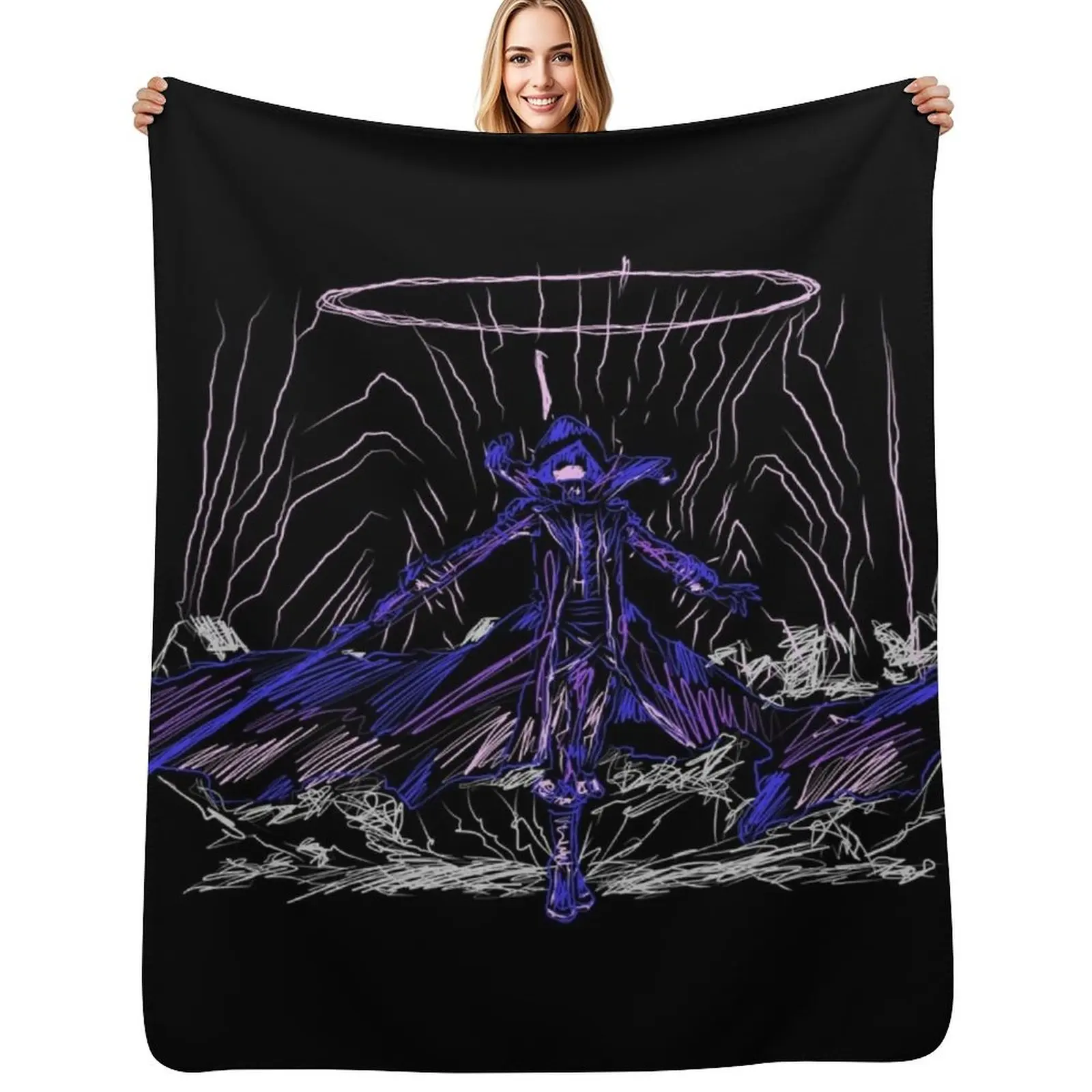 

The eminence in shadow Cid Kagenou - The eminence in shadow anime characters fandom - Cid show his power Throw Blanket