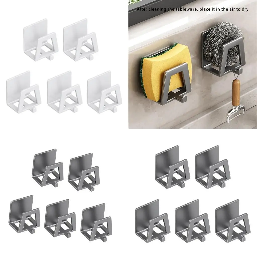 

G6KF Space Saving Kitchen Sink Rack Rusts Resistant Sponges Holder Carbon Steel Efficient Storage Shelf for Dishes