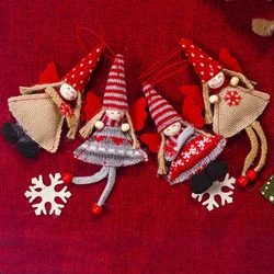 Christmas Decoration Pendant Festival Cute Angel Plush Doll House Ornaments Christmas Tree Creative Decorative Accessories