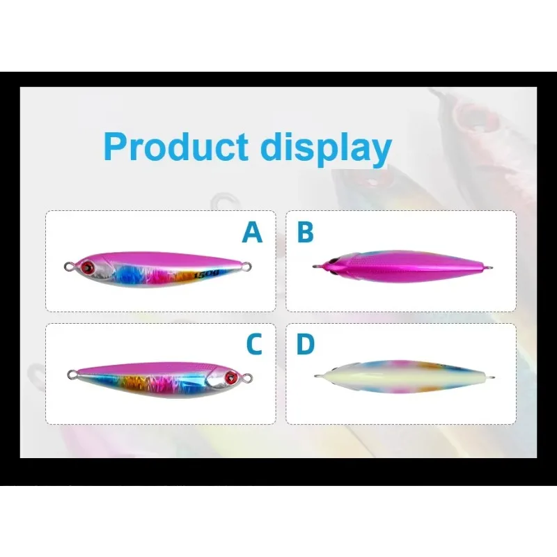 Bionic Luminous Slow Pitch Jigger 60g 80g 100g 120g 150g 200g 250g Pencil Fishing Metal Lure Tuna Casting Lure