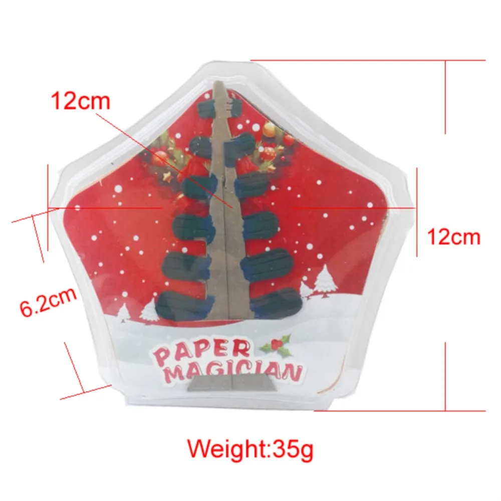 1 PCS Green Magic Growing Paper Tree Magical Grow Crystals Christmas Trees Regalos Magicos Kids Toys For Children Science Toy