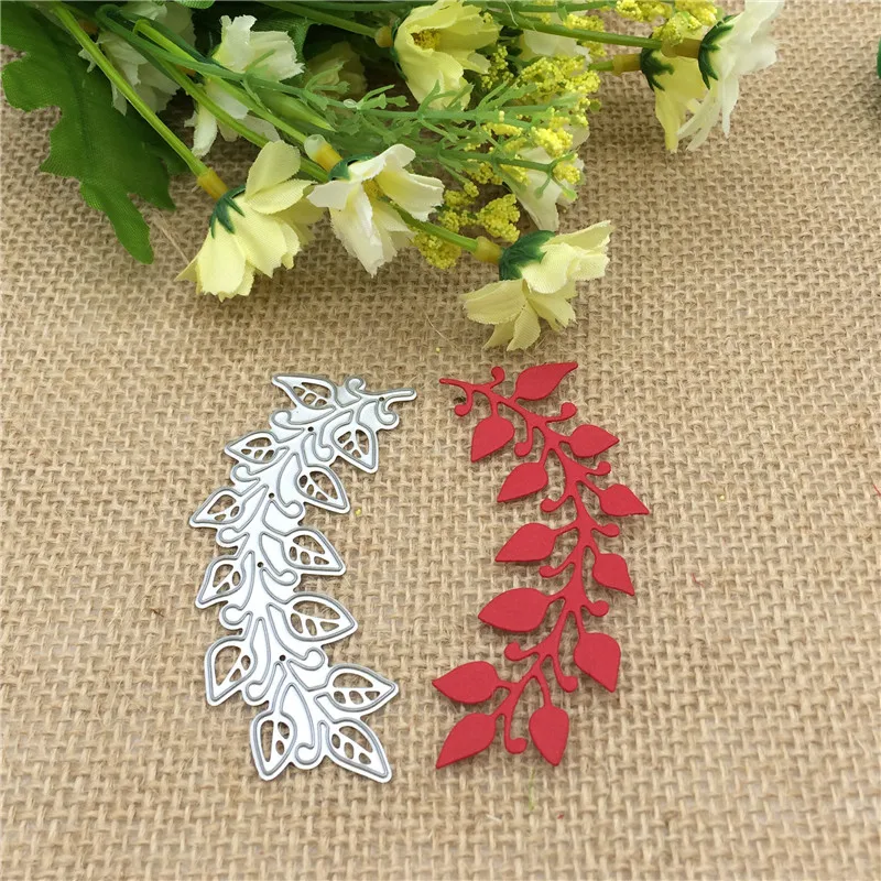 2pcs Leaves Metal Die cutting Dies For DIY Scrapbooking Photo Album Embossing Folder Stencil Die Cut