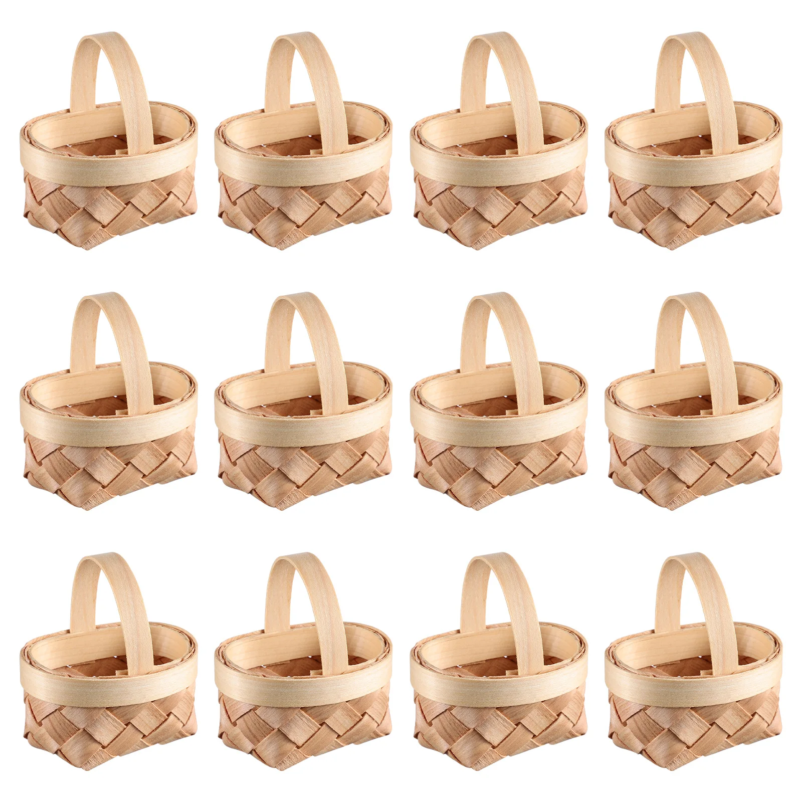 

Mini Favor Baskets Easter Hand Harvest Wedding Favors Chipwood Woven with Handle Party Handles Candy