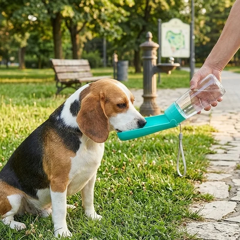 550ml Faltbare Auslaufsichere Hundewasserflasche Tragbare Outdoor-Reise-Trinkschale für Kleine und Große Hunde Katzen Lebensmittelecht