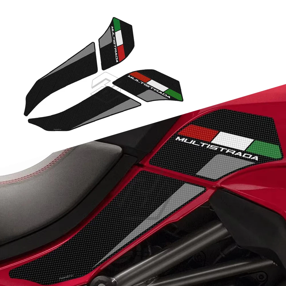 

For Ducati Multistrada 1200 1260 2015-2020 Anti-slip Knee Grip Pads Side Tank Pad Sticker