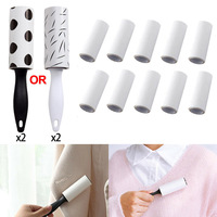 2pcs Lint Rollers With 10 Refill Rolls Sticky Remover Pet Dog Hair Clothes Sofa Dust Cleaning Home Roll Brush