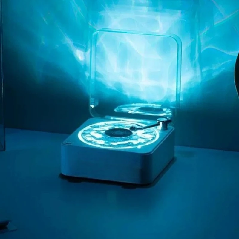 

Беспроводная колонка для сна с функцией белого шума, ретро-проигрыватель виниловых пластинок, RGB-подсветка, таймер, подарок