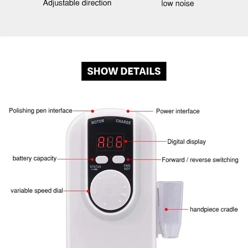 701 Portable Rechargeable 35000RPM Dental Lab Equipment Electric Micro Motor machine LAAOVE Micromotor LAAOVEs-3 handpiece