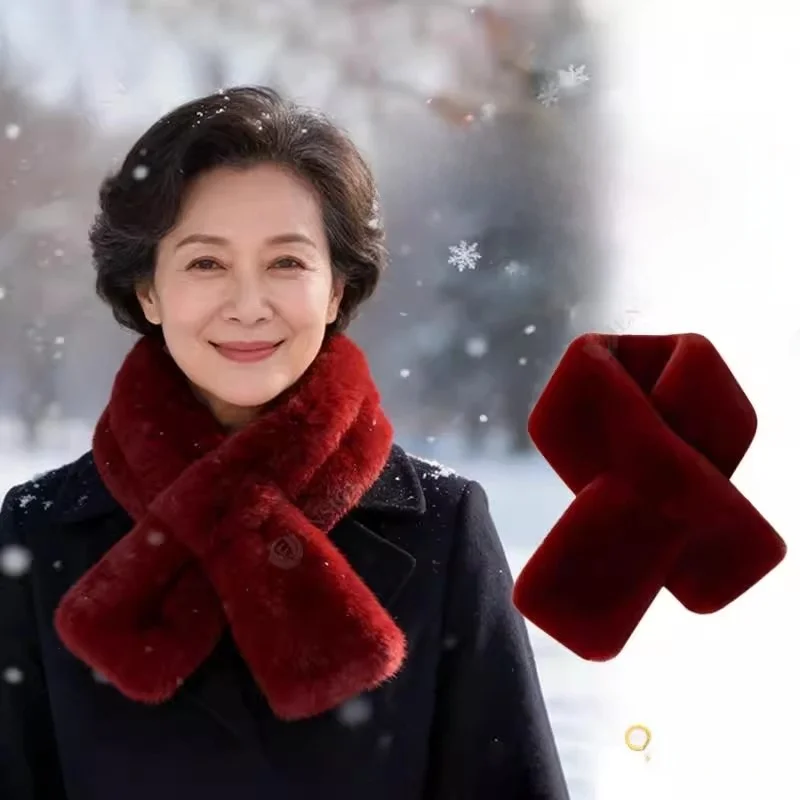 

Высококачественный шарф Plu, модный и теплый для мужчин и женщин, подходит для осени и зимы из кроличьего меха от JOSEN LIGHTING