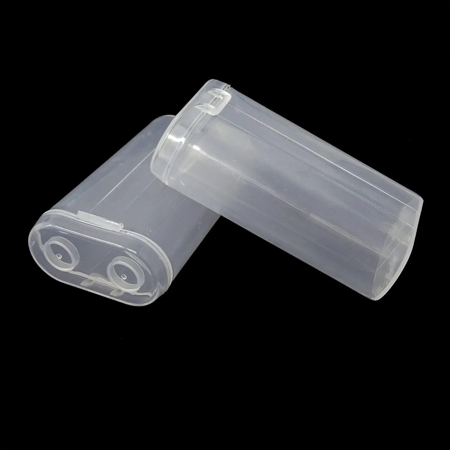 Transparent Battery Storage Box Empty Portable Waterproof Battery Safety Case for 2 Sections 18650 Battery Organizer
