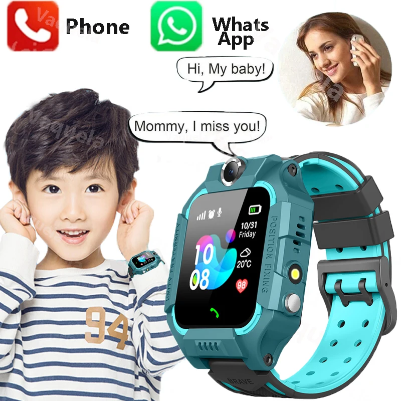 Reloj inteligente impermeable para niños y niñas, dispositivo con tarjeta Sim, llamada de emergencia, cámara de teléfono, Chat de voz, foto, regalo,