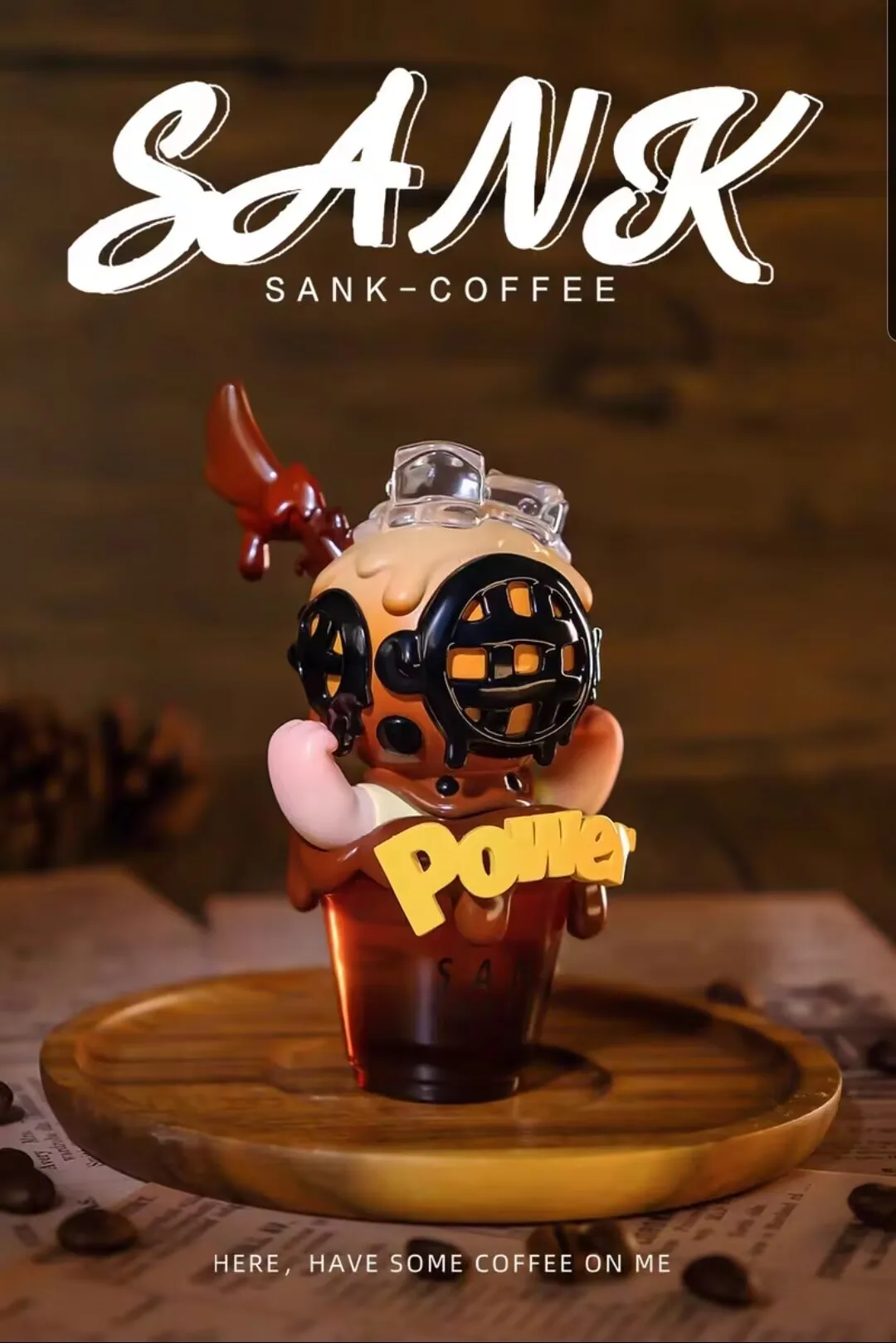 Sank Toys Sank The Child Little Sank Coffee Power resina pintada colección figura modelo estatua