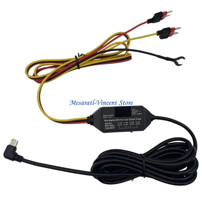 A70F Universal Type C Power Adapter For Vehicle Recorder Featuring Protective Circuit