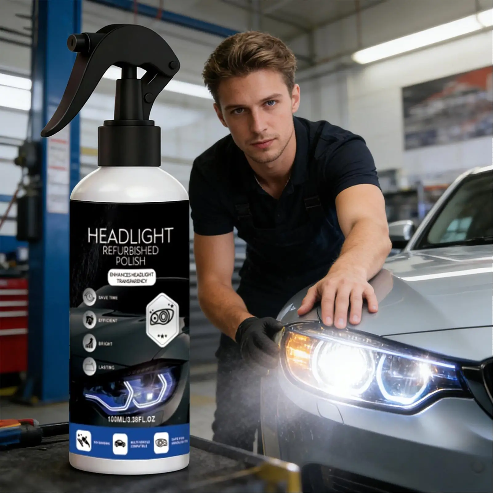 Headlight Restoration Kit Restore Protection Cleaner Car Light Cleaner Headlight Kit For Glass Lenses Detailing Care