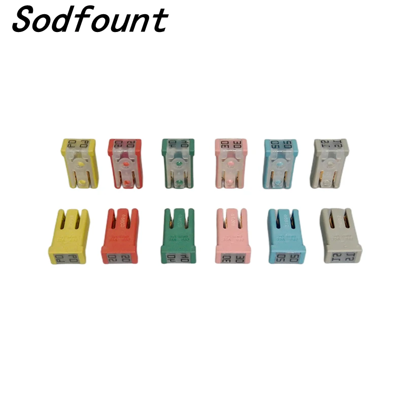 695 Series Fuse Car Fuse 15A 20A 25A 30A 40A 50A 60A Rectangle Small type Auto Cartridge Fuse Slotted Plug Car Fuse