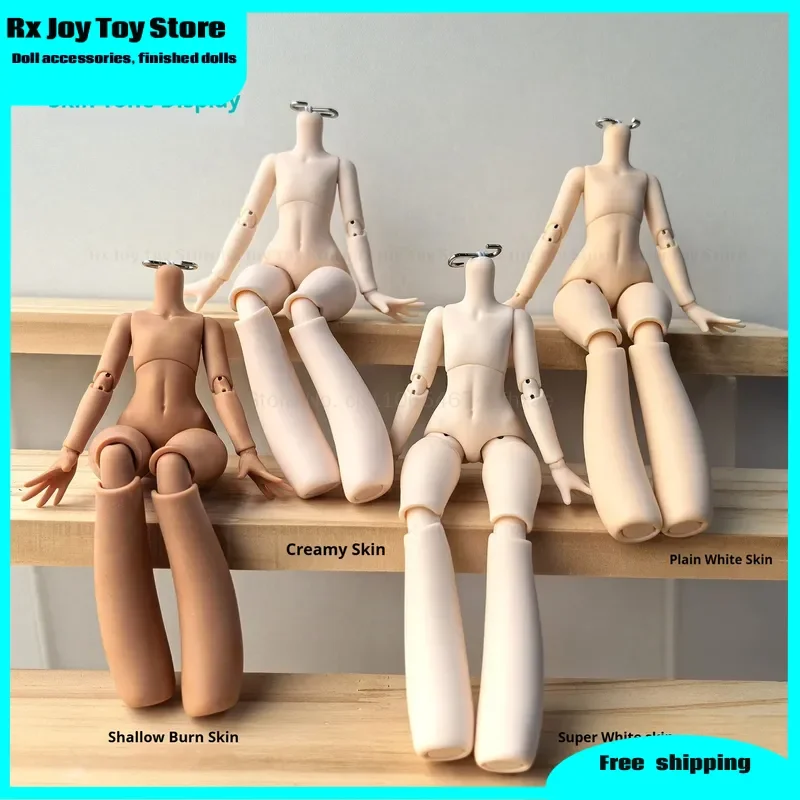 1/12 Scale Radish Leg Female ChibiDoll Body Articulated Joint Figure Body Fit OB11 And GSC Nendoroid Head Replacement Doll Torso