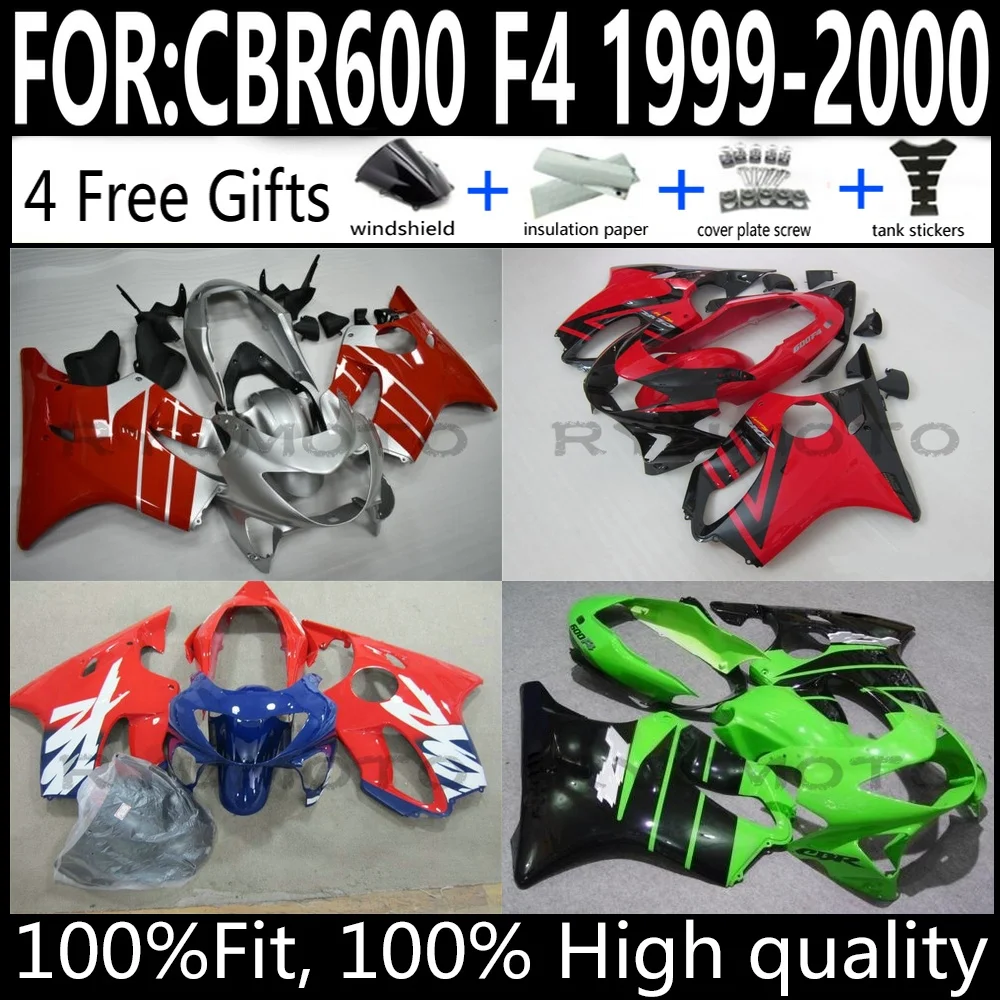 

Honda CBR600 F4 99 00 Motorcycle Fairings Kit CBR 600 F4 1999-2000 ABS Plastic Body Work Cowlings Fairing Set Full Set