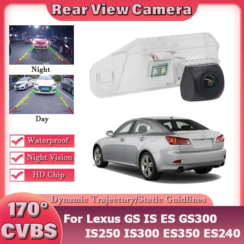 FishEye Car Waterproof Night Vision reverse Rear View Reversing Backup Camera For Lexus GS IS ES GS300 IS250 IS300 ES350 ES240