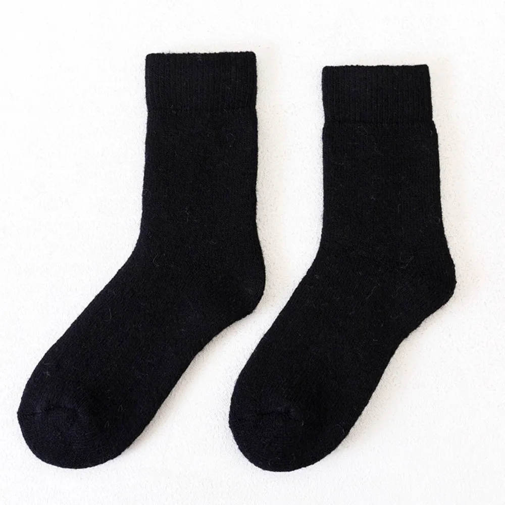 Fashion Thickened Thermal Long Socks Solid Color Breathable Warm Socks Comfortable Cold Proof Stockings Winter