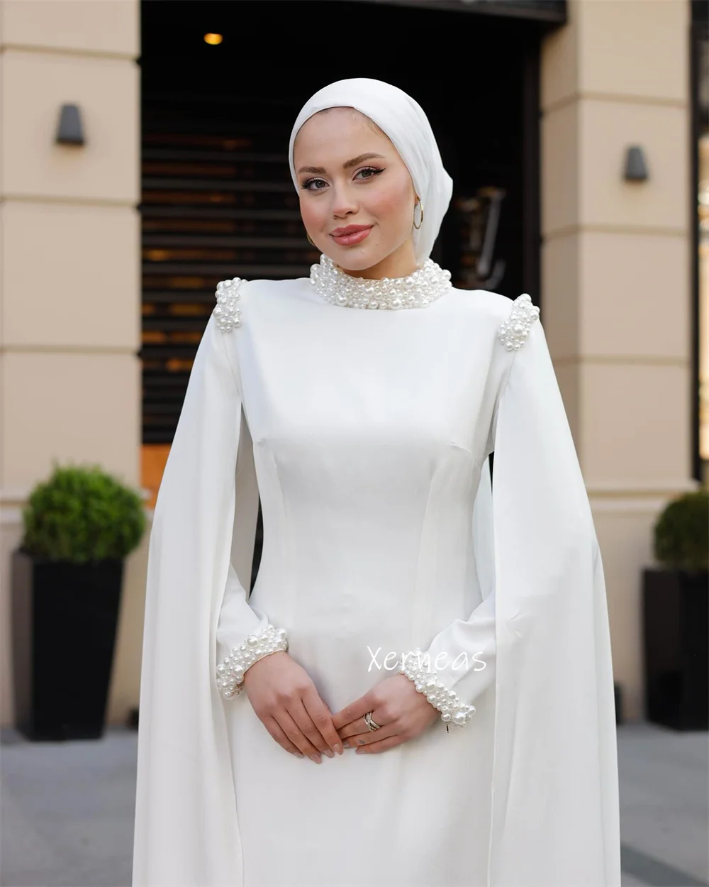 Customized Jersey Beading High Collar Midi Dresses Bespoke Occasion Party Elegant Formal Evening Glitter Classic فساتين الحفلات