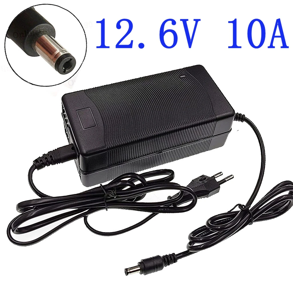 12.6V 10A 18650 Lithium Battery Charger for 3S 10.8V 11.1V 12V li-ion Battery Fast charging Charger