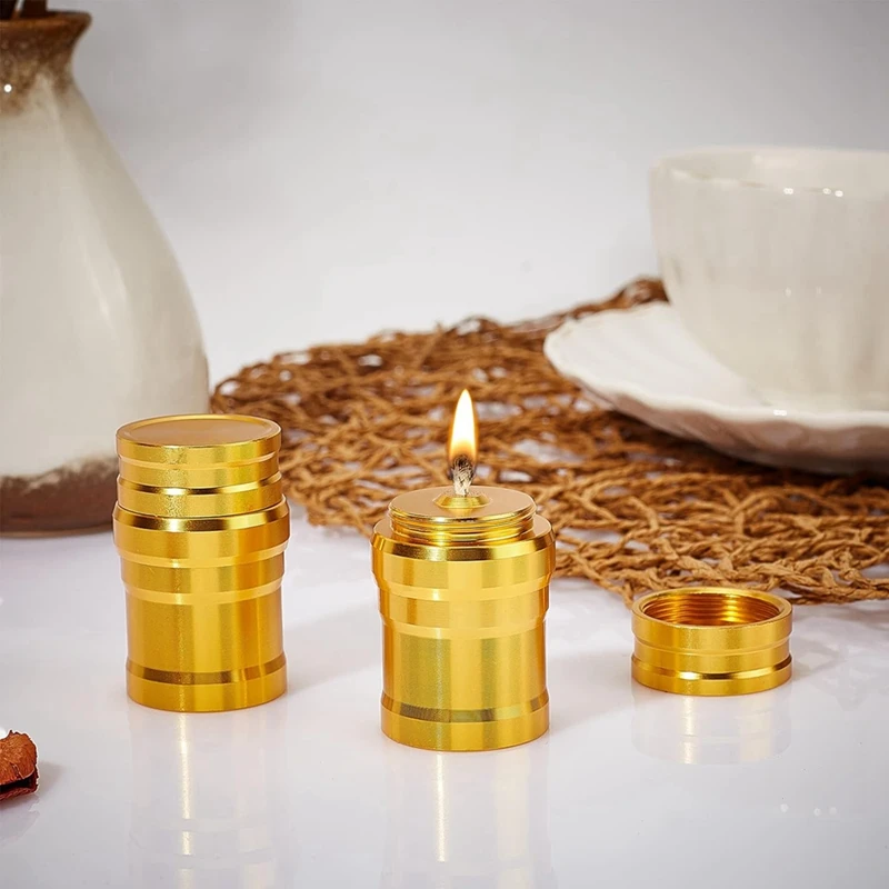 Heiß! 2 Stück tragbare Metall Mini Alkohol Brenner Lampe Metall Alkohol Herd mit Baumwoll schnur für Haushalt Outdoor-Camping