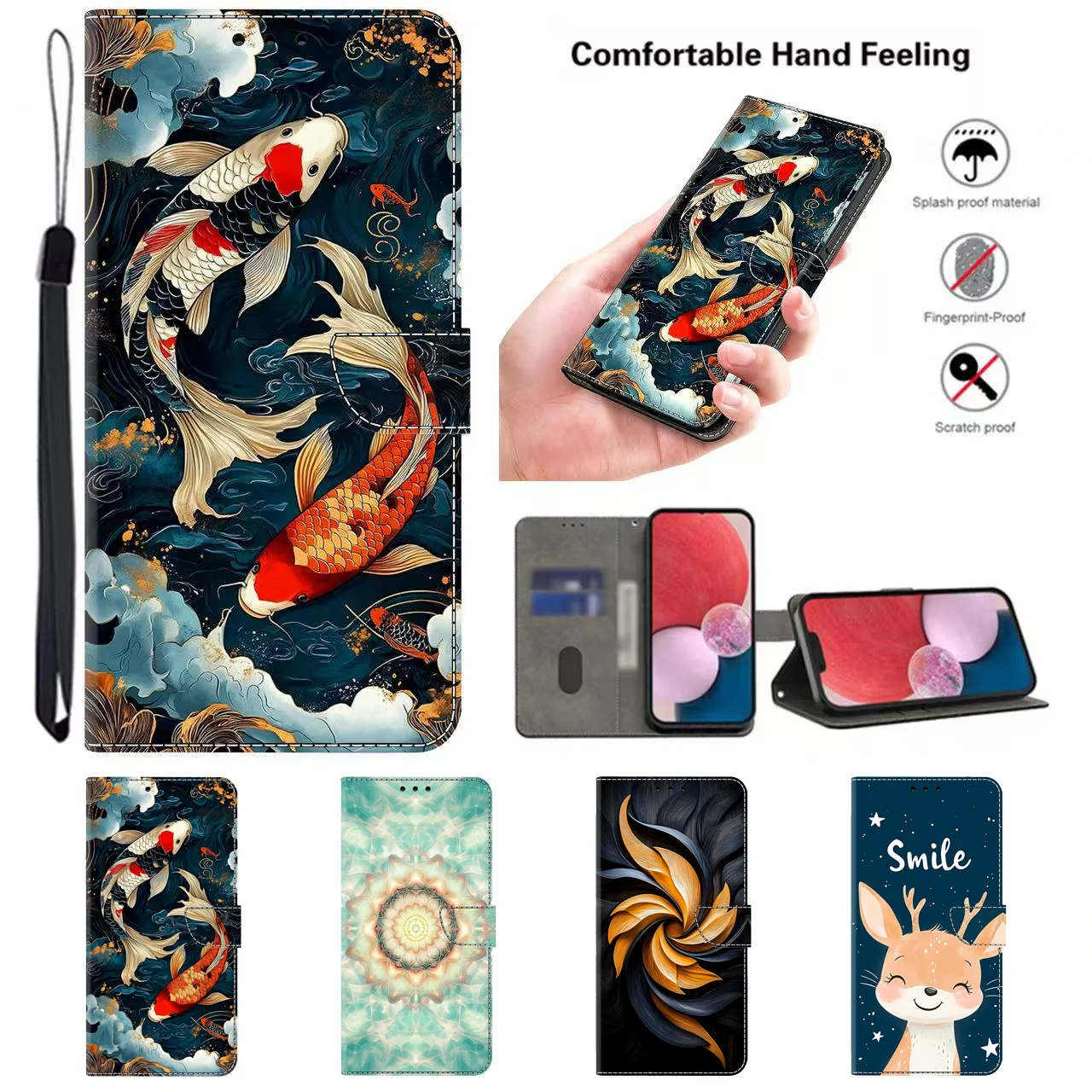 Magnetic Flip Leather Wallet Case For SamSung Galaxy A10e A20 A20e A30 A31 A32 A33 A34 A35 A36 A37 A40 A41A42 A50A50S A30S 4G/5G
