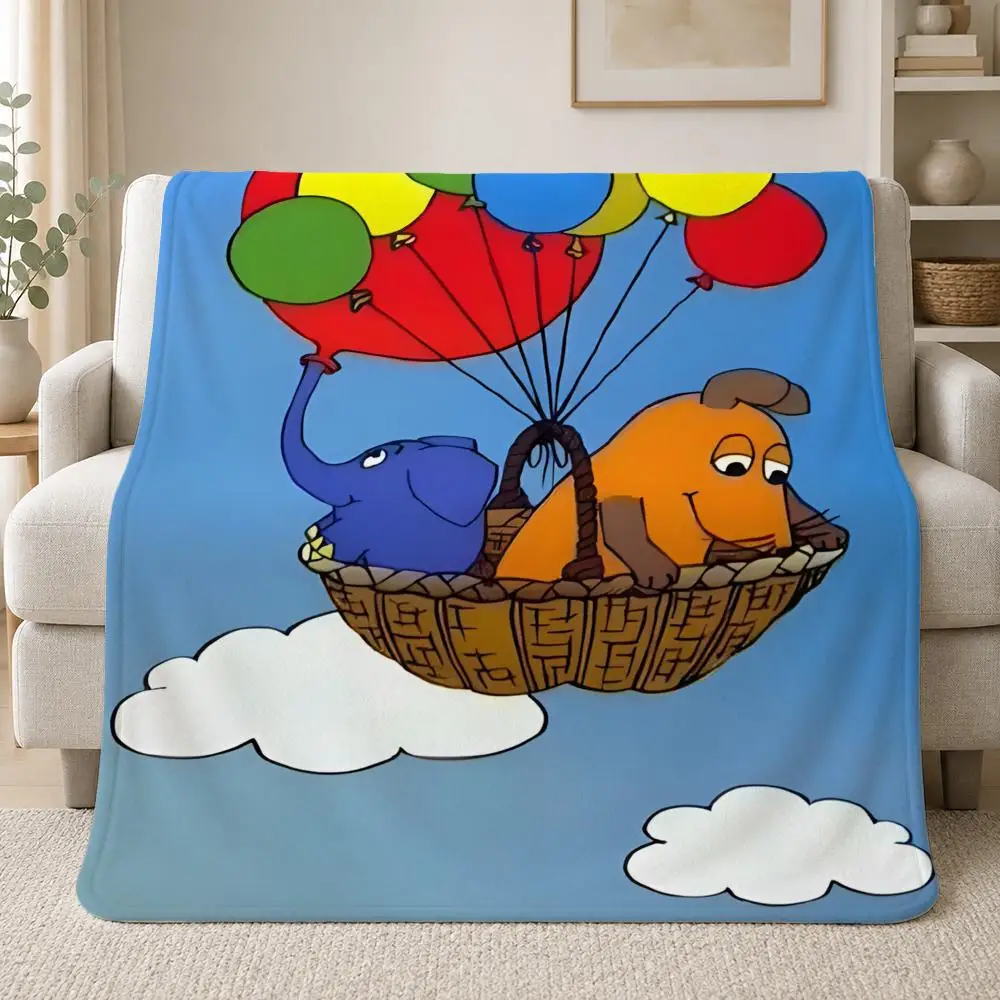 Classic German Kids Cartoon Die Sendung mit der Maus Throw Soft Plush Flannel Throw Blanket Sofa Bed Travel Home Decor