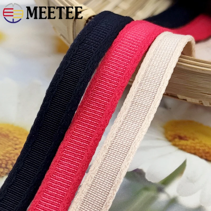 

5/10/20M Meetee 10mm Bra Underwire Channeling Ribbon Garment Nylon Webbing Tape DIY Sleeve Tubular Lace Trim Sewing Accessories