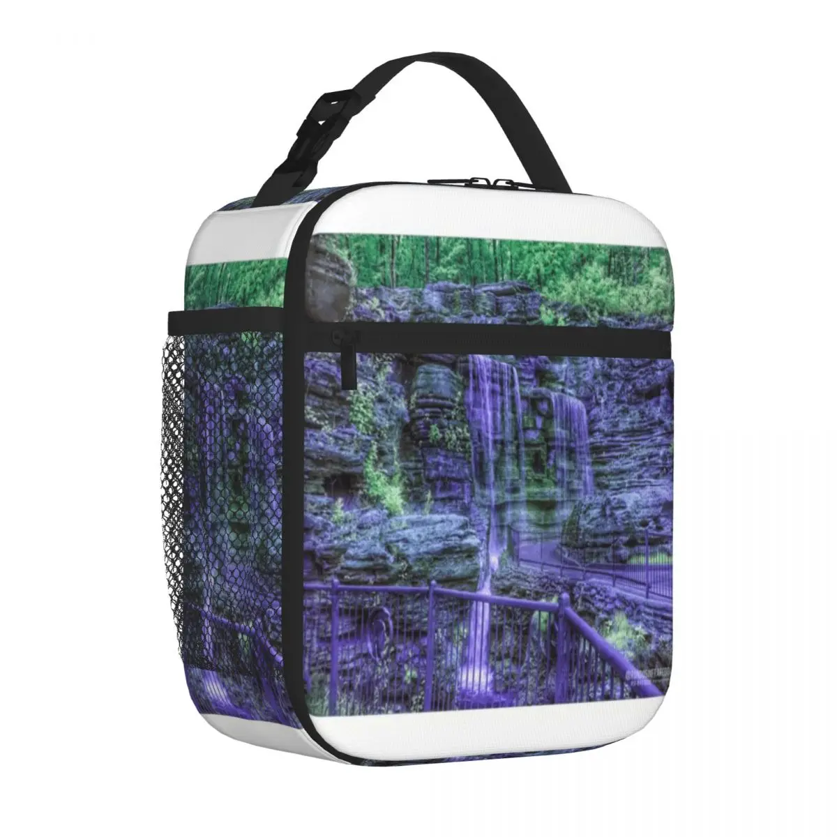 Hot Sale Waterfall01 Plain Design Neoprene Lunch Bag Kids School Camping Lunch Bag
