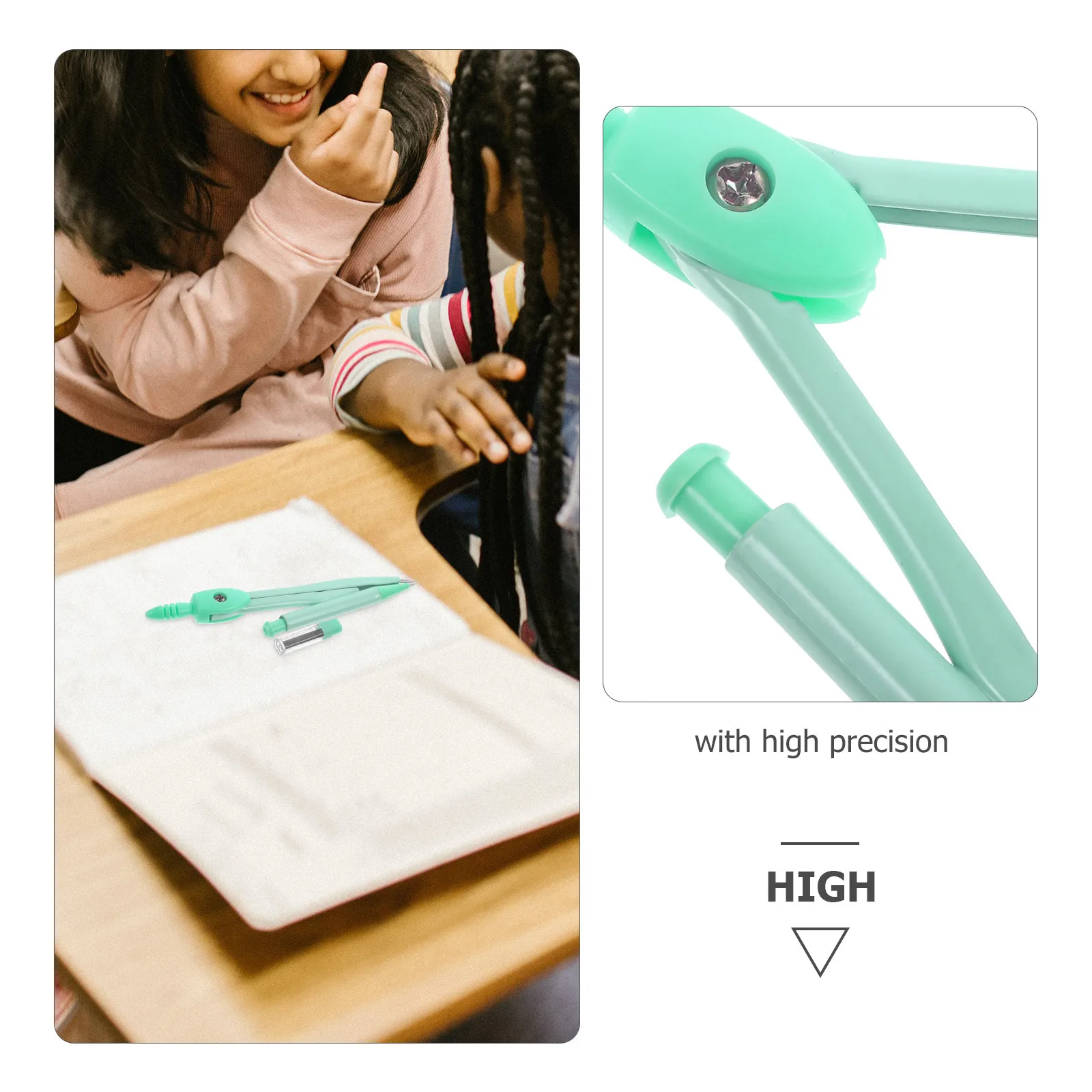 

1 Set Of Metal Compasses For Geometry Math Drawing Tools Drafting Compass Student Stationery Circle Drawing Tool School Office