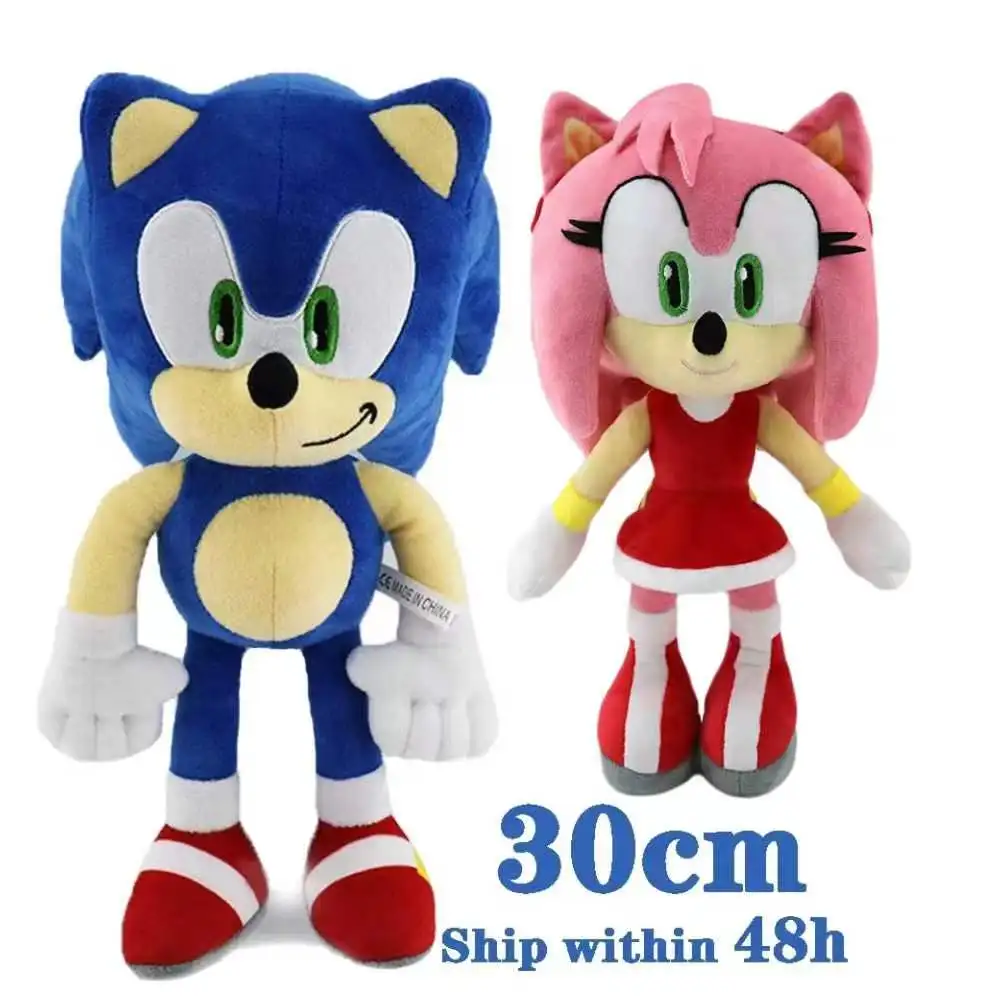 Sonic shadow  peluches toy 20-45cm cartoon hedgehog Amy Rose knuckle tail soft stuffed doll child birthday Sonic peluches toys