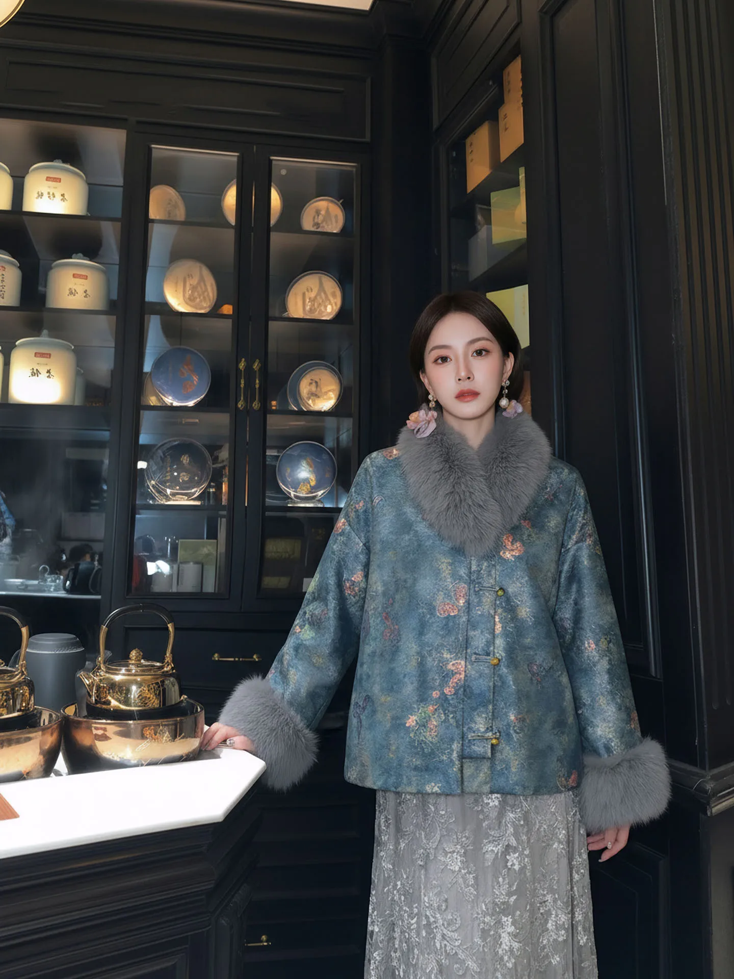 2026 New Chinese Style Traditional Design Embroidery Jacket Women Winter Thicken Warm Coat New Year Clothing Outerwear Ethnic
