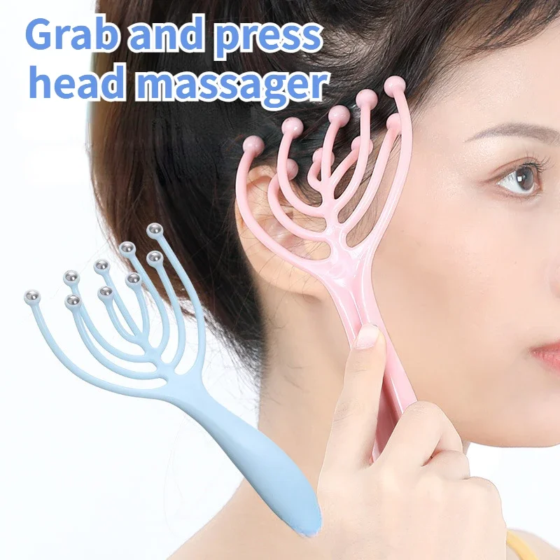 9/5 Claws Head Massger Relieve Migraine Hand Held Hair Stress Relief Aid Relaxation Scalp Massage Roller for Hair Growth