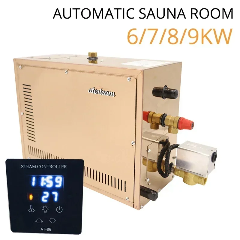 

AT-S 5 /6 /7 /8 /9 KW/Home Wet Steam Room Steam Bath Generator Household Steaming Sauna Room Steam Bath Sauna Machine For Spa