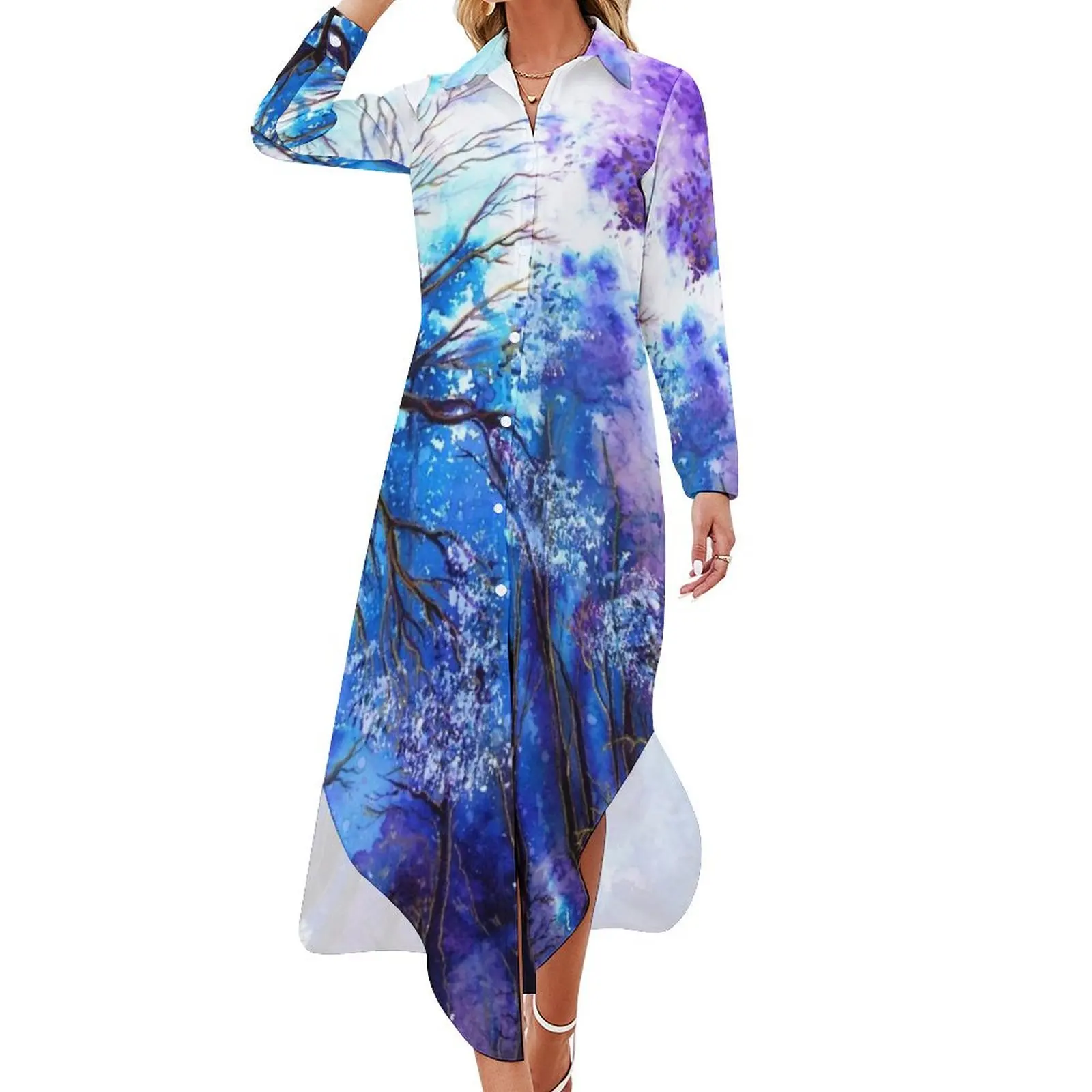 

Ray of Hope Long Sleeved Shirt Dress summer dress daily Women's summer suit