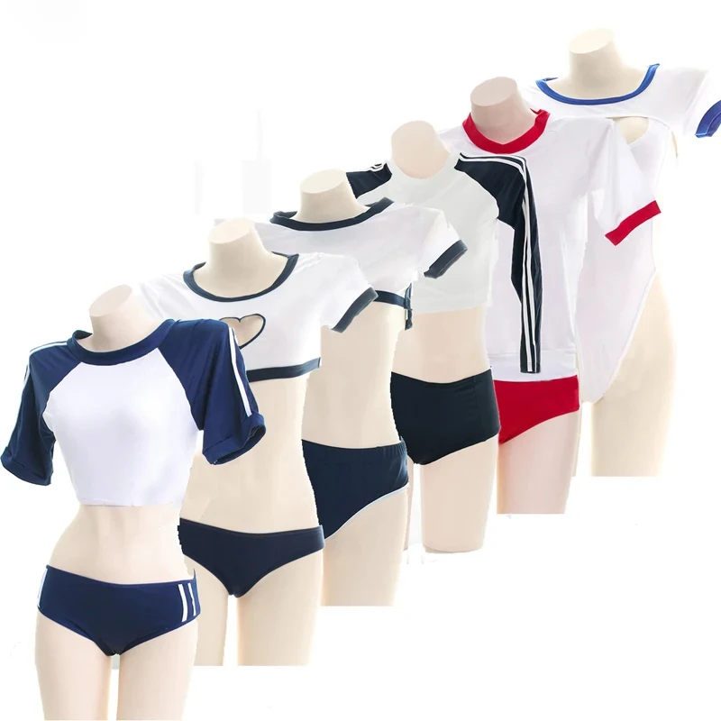 Japanese Anime Student Swimsuit Series Uniform Costume School Girl Gym Suit Sukumizu Pajamas Lingerie Cosplay