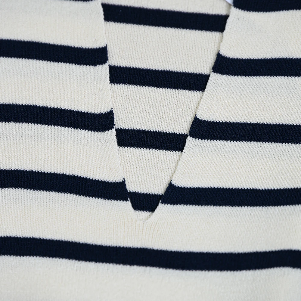 Casual ort Sve Cotone lavorato a maglia irt con lettere ricamate Colletto a V Sle Comodo top estivo da donna traspirante